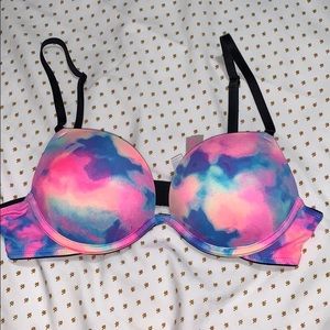 Pink tie dye Push up bra